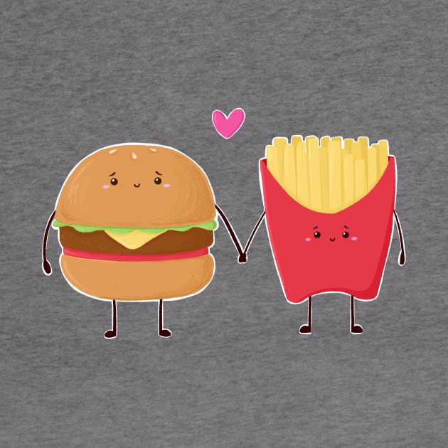 Burger and Fries love by Jennisney